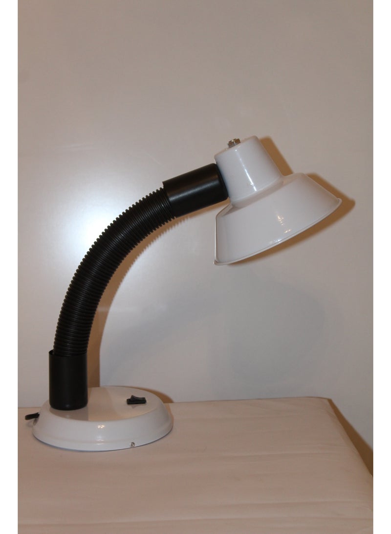 table lamp with flexible arm moves 360 degree-White color - Image 3
